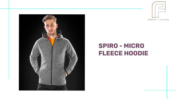 Spiro - Micro Fleece Hoodie - SR245M GY/BK S