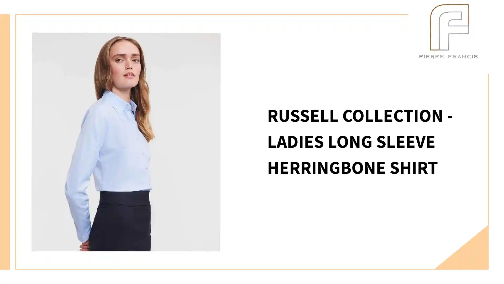 Russell Collection - Ladies Long Sleeve Herringbone Shirt - 962F LBL XS
