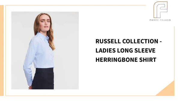 Russell Collection - Ladies Long Sleeve Herringbone Shirt - 962F LBL XS