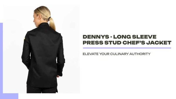 Dennys - Long Sleeve Press Stud Chef's Jacket by@Outfy