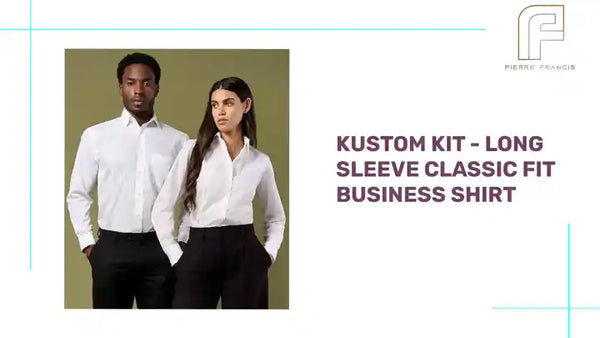 Kustom Kit - Long Sleeve Classic Fit Business Shirt by@Outfy