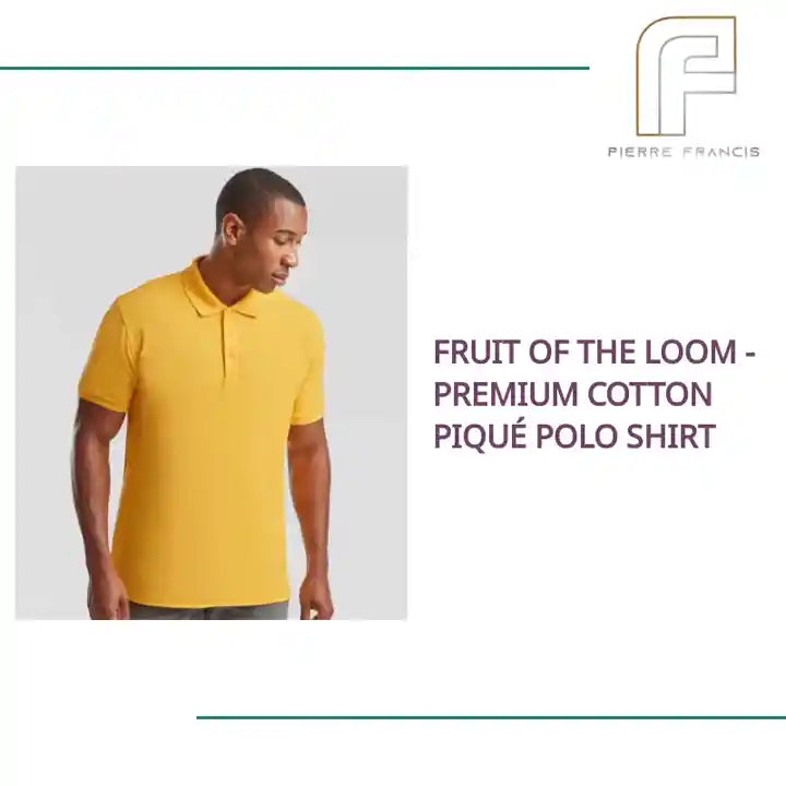 Fruit of the Loom - Premium Cotton Piqu&eacute; Polo Shirt by@Outfy
