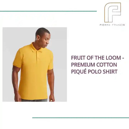 Fruit of the Loom - Premium Cotton Piqu&eacute; Polo Shirt by@Outfy