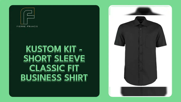 Kustom Kit - Short Sleeve Classic Fit Business Shirt - K102 BLK 14.5