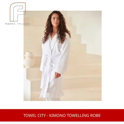 Towel City - Kimono Towelling Robe by@Outfy