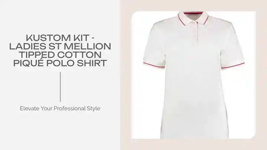 Kustom Kit - Ladies St Mellion Tipped Cotton Piqu&eacute; Polo Shirt by@Outfy