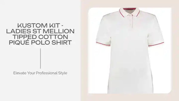 Kustom Kit - Ladies St Mellion Tipped Cotton Piqu&eacute; Polo Shirt by@Outfy