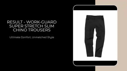 Result - Work-Guard Super Stretch Slim Chino Trousers by@Outfy