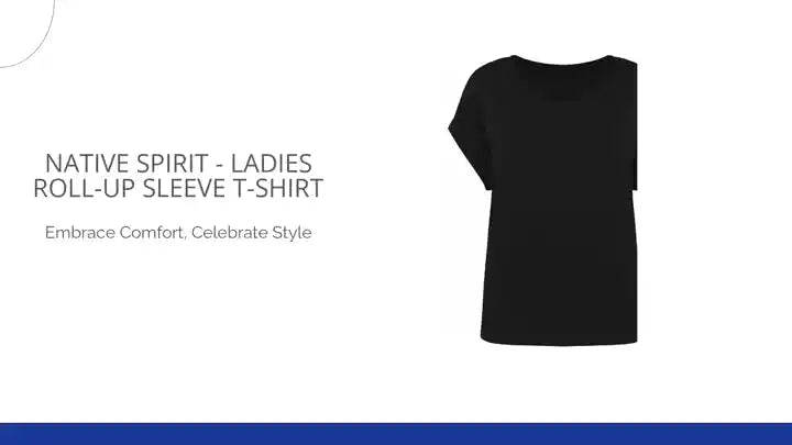 Native Spirit - Ladies Roll-Up Sleeve T-Shirt by@Outfy