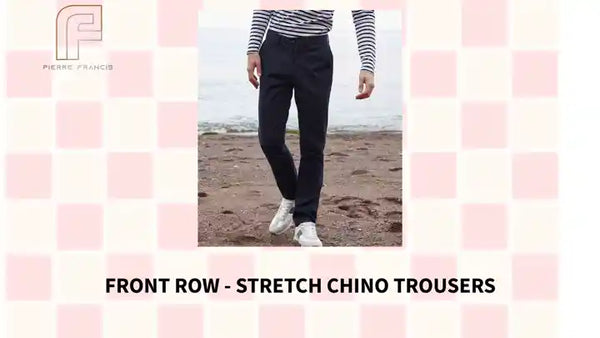 Front Row - Stretch Chino Trousers by@Outfy