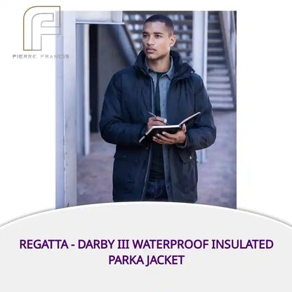 Regatta - Darby III Waterproof Insulated Parka Jacket - RG078 BK/BK S