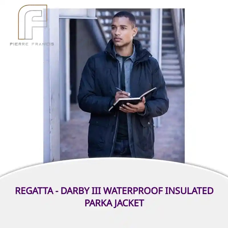 Regatta - Darby III Waterproof Insulated Parka Jacket - RG078 BK/BK S