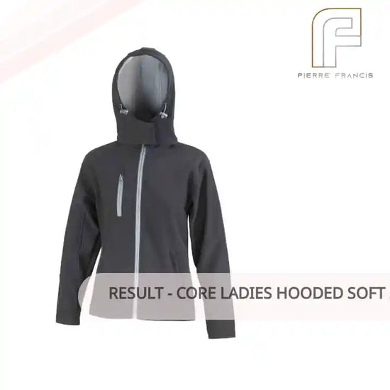 Result - Core Ladies Hooded Soft Shell Jacket by@Outfy