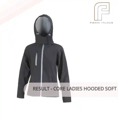 Result - Core Ladies Hooded Soft Shell Jacket by@Outfy