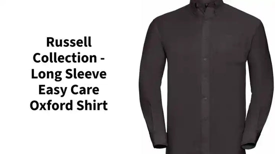 Russell Collection - Long Sleeve Easy Care Oxford Shirt by@Outfy