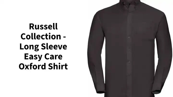 Russell Collection - Long Sleeve Easy Care Oxford Shirt by@Outfy