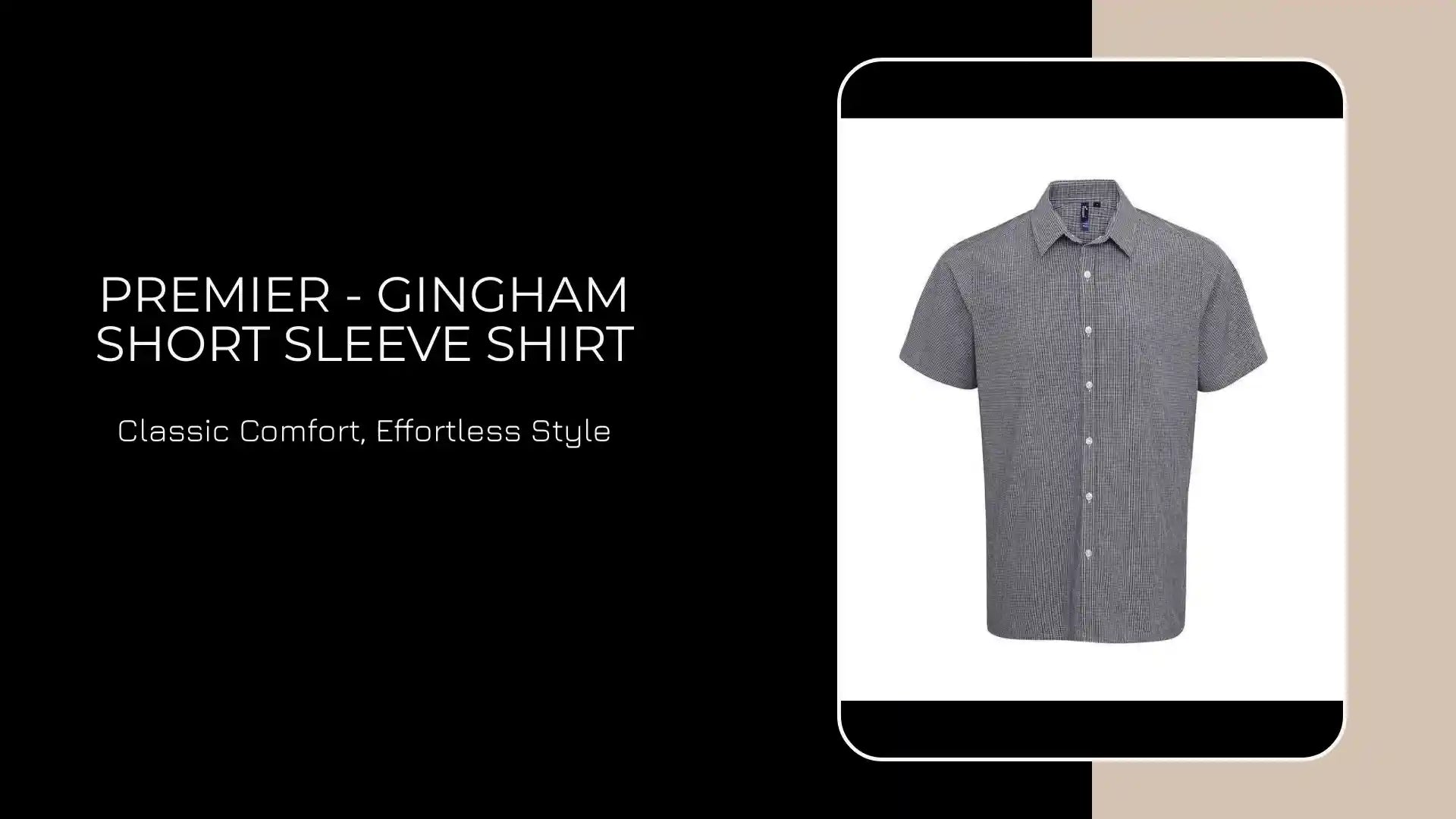 Premier - Gingham Short Sleeve Shirt by@Outfy