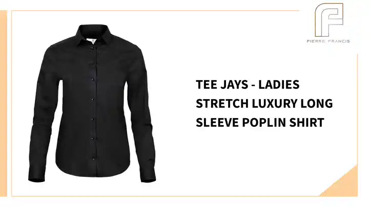Tee Jays - Ladies Stretch Luxury Long Sleeve Poplin Shirt by@Outfy