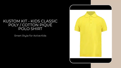 Kustom Kit - Kids Classic Poly / Cotton Piqué Polo Shirt - K406 CAN 3-4
