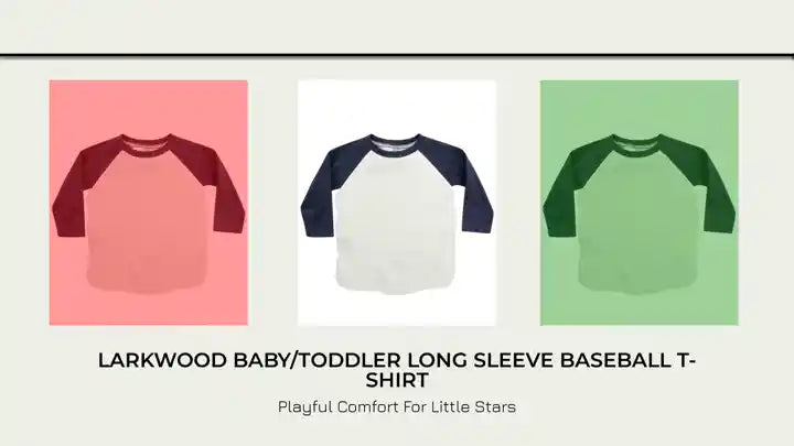Larkwood Baby/Toddler Long Sleeve Baseball T-Shirt by@Outfy
