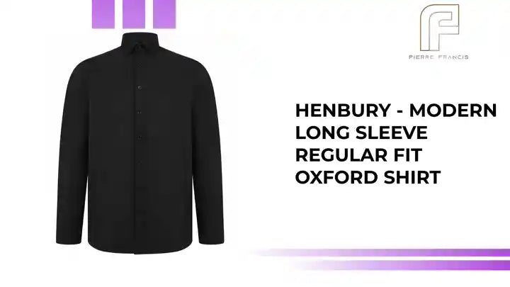 Henbury - Modern Long Sleeve Regular Fit Oxford Shirt by@Outfy
