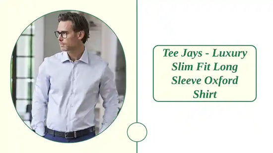 Tee Jays - Luxury Slim Fit Long Sleeve Oxford Shirt by@Outfy