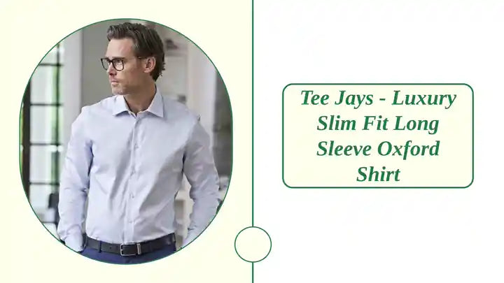 Tee Jays - Luxury Slim Fit Long Sleeve Oxford Shirt by@Outfy