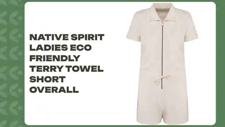 Native Spirit Ladies Eco Friendly Terry Towel Short Overall by@Outfy