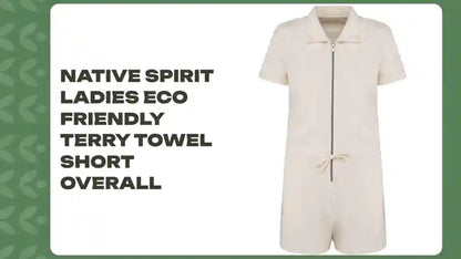 Native Spirit Ladies Eco Friendly Terry Towel Short Overall by@Outfy