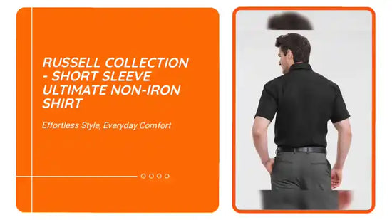 Russell Collection - Short Sleeve Ultimate Non-Iron Shirt by@Outfy