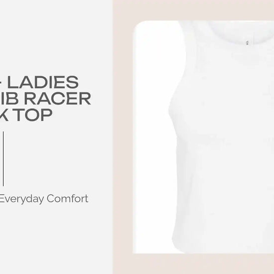 Bella - Ladies Micro Rib Racer Tank Top by@Outfy