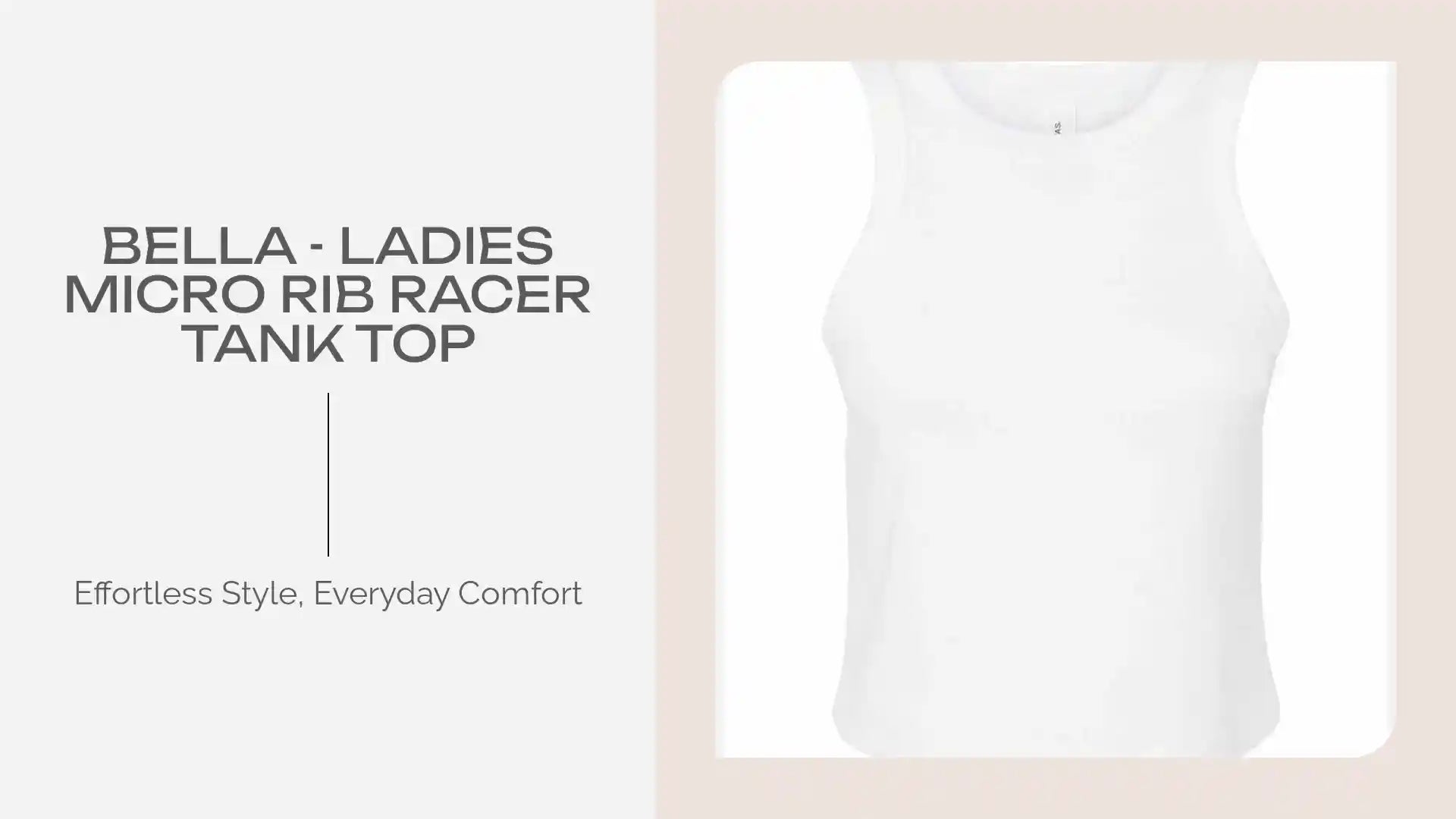 Bella - Ladies Micro Rib Racer Tank Top by@Outfy
