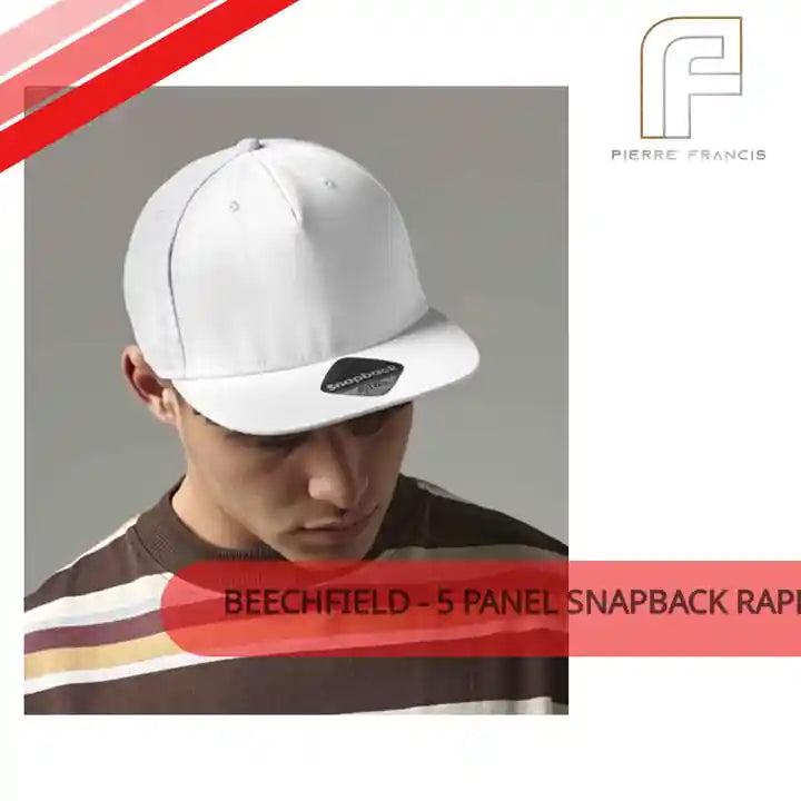 Beechfield - 5 Panel Snapback Rapper Cap by@Outfy