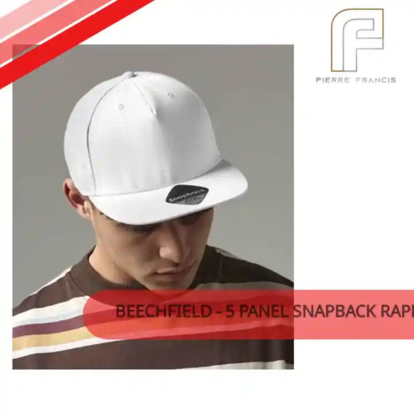 Beechfield - 5 Panel Snapback Rapper Cap by@Outfy