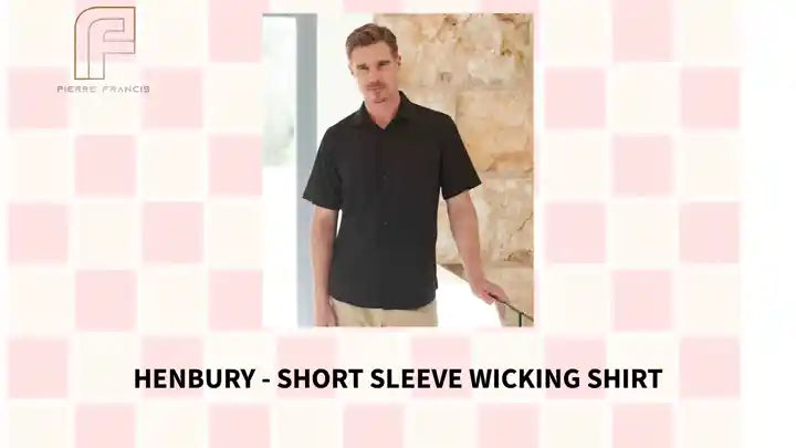 Henbury - Short Sleeve Wicking Shirt by@Outfy
