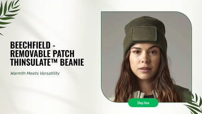 Beechfield - Removable Patch Thinsulate&trade; Beanie by@Outfy