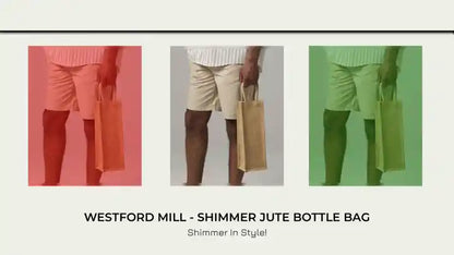 Westford Mill - Shimmer Jute Bottle Bag by@Outfy