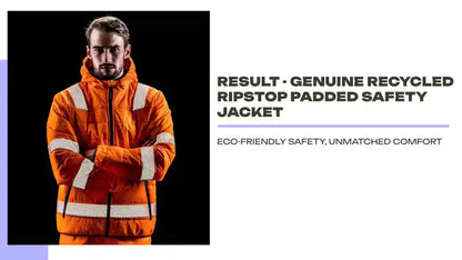 Result - Genuine Recycled Ripstop Padded Safety Jacket by@Outfy