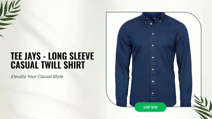 Tee Jays - Long Sleeve Casual Twill Shirt by@Outfy