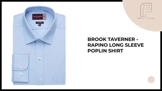 Brook Taverner - Rapino Long Sleeve Poplin Shirt by@Outfy