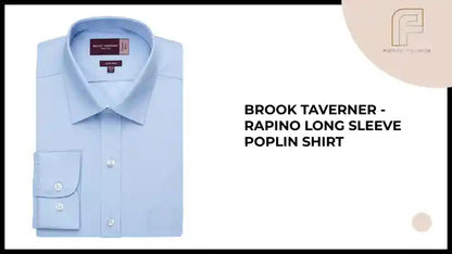 Brook Taverner - Rapino Long Sleeve Poplin Shirt by@Outfy