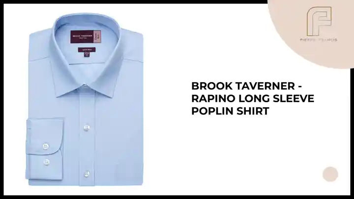 Brook Taverner - Rapino Long Sleeve Poplin Shirt by@Outfy