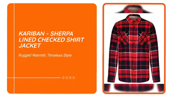 Kariban - Sherpa Lined Checked Shirt Jacket by@Outfy