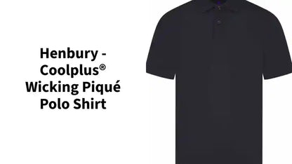 Henbury - Coolplus&reg; Wicking Piqu&eacute; Polo Shirt by@Outfy