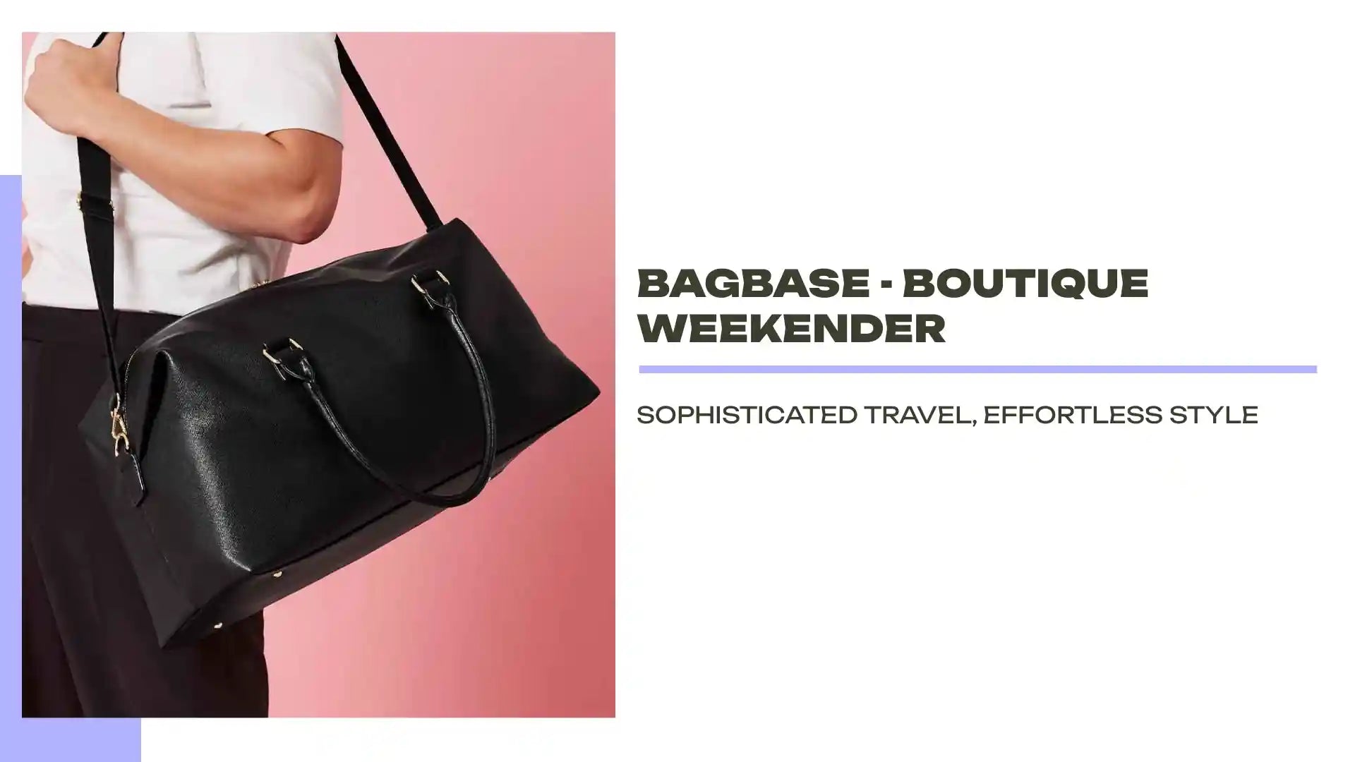 BagBase - Boutique Weekender - BG760 BLK ONE