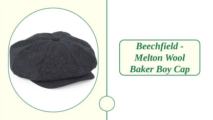 Beechfield - Melton Wool Baker Boy Cap by@Outfy