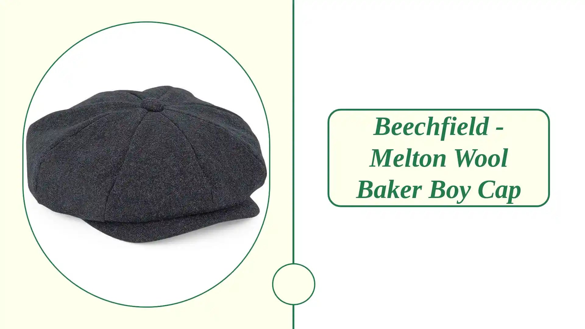 Beechfield - Melton Wool Baker Boy Cap by@Outfy