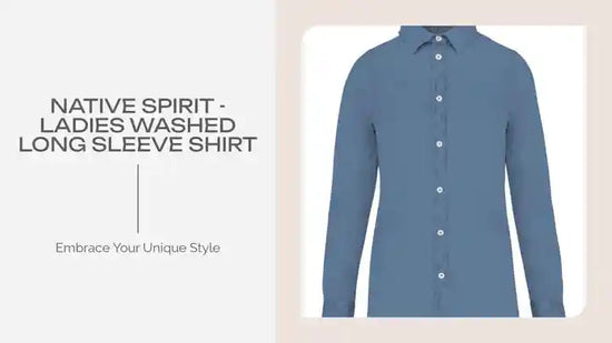 Native Spirit - Ladies Washed Long Sleeve Shirt by@Outfy