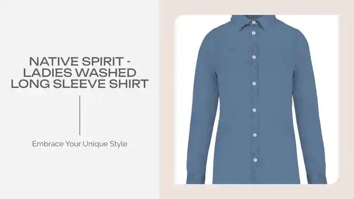 Native Spirit - Ladies Washed Long Sleeve Shirt by@Outfy