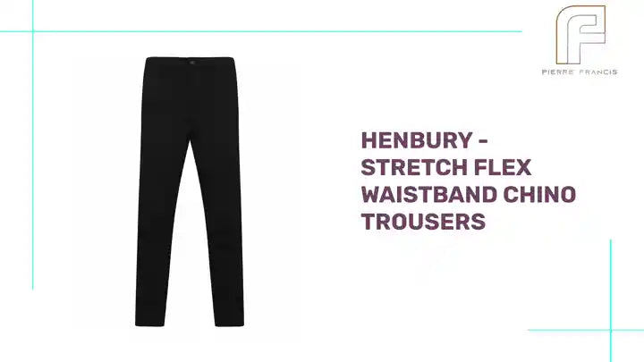 Henbury - Stretch Flex Waistband Chino Trousers by@Outfy